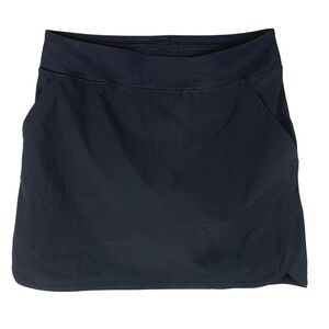 Lands End Womens Black Athletic Skort Skirt Shorts Size 8 Tennis Golf